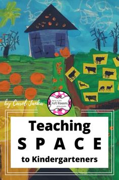 Element Of Art Space Lessons, Teaching Space In Art, Elements Of Art Kindergarten, One Day Kindergarten Art Lesson, Space In Art, Elements Of Art Space, Special Education Science, Art Games For Kids, Prek Art