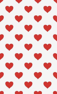 many red hearts are arranged on a white background