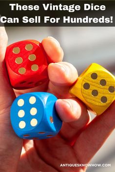 these vintage dice can sell for hundreds, and they're easy to make with them