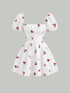 Sundresses 2024, Picnic Dress Ideas, Coquette White Dress, Vestido Coquette, Shifting Claims, Strawberry Clothes, Royalty Dr, Crochet Whale, Couple Stuff