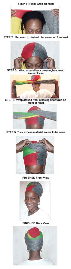 African+Head+Wrap+Instructions | how-to-wrap-a-african-headwrap-1 African Head Wraps Tutorial, African Head Dress, Headwrap Tutorial