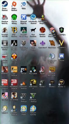 an image of a computer screen with many icons