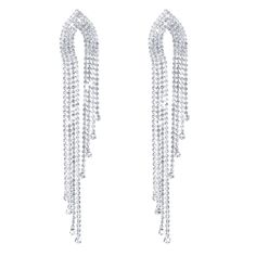 PRICES MAY VARY. 【Size】: The size of the rhinestone silver earrings for women is about 4.92*0.95 in. Weight about (1 pair): 0.6 oz/pair. It's perfect for Long and Dangling earrings lover. 【Style】: These silver plated dangling earrings for women are very dazzling and sparkly! With diamond-like quality and its brilliance and clarity, The rhinestone earring is an affordable alternative. 【Tarnish and Mark Free】:These long earrings for women dangling are made of Lead-free, Nickel-free, Mercury-free a Rhinestone Tassel Earrings, Lover Style, Earrings For Wedding, Earrings Dangling, Prom Earrings, Drop Dangle Earrings, Dangling Earrings, Silver Rhinestone, Rhinestone Earrings