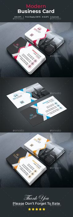 three different business cards mock up on top of each other