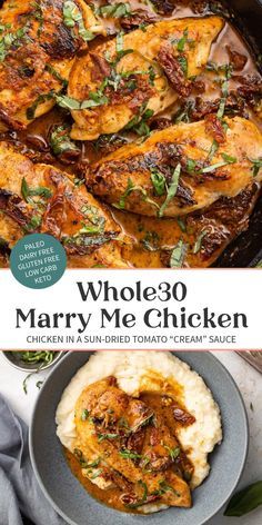 the cover of whole 30 marry me chicken