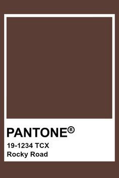 the pantone color is brown and has a white square on it, with the words'19 - 122 tcx'in front