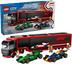 TRANSPORT TRUCK AND RACE CAR TOY – Young fans of Formula 1 will love this premium LEGO City F1 Truck with RB20 & AMR24 F1 Cars (60445) playset for kids ages 8 and up