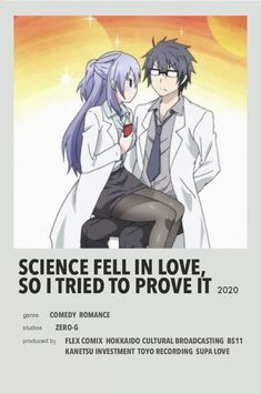 an advertisement for science fell in love, so tried to prove it by anime characters