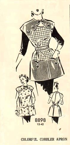 an old fashion pattern for a woman's dress and coat