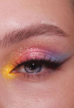 Festival Make Up, Cute Eye Makeup, Eye Makeup Designs, Dope Makeup, Makijaż Smokey Eye, Colorful Eye Makeup