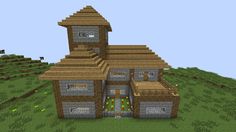 the house is made out of wood and bricks