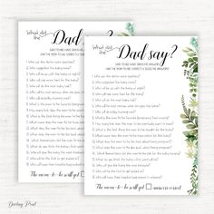 a father's day card with the words, what did dad say?