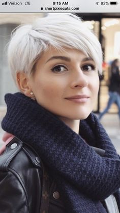 Short Hair Tips, Grey Pixie Hair, Blow Dry Short Hair, Androgynous Hair, Crop Hair, Short Grey Hair, Hairstyles Short Hair, Sassy Hair, Short Bob Haircuts