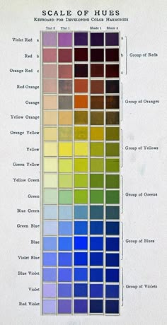 the color chart for some type of paint that you can use in your home or office