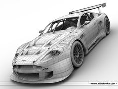 3d models | PTC Aston Martin Dbr9, 3d Topology, 3d Printing Store, Modeling Inspiration, Car Modeling, Inspiration Wallpaper, Background 3d, Car Sketch, 3d Modelling