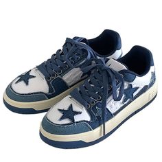 denim star aesthetic sneakers boogzel apparel Blue Jeans Aesthetic, Elegant Sneakers, Aesthetic Sneakers, Denim Aesthetic, Jeans Aesthetic, Dr Shoes, Artsy Outfit, Unique Sneakers, Cute Sneakers