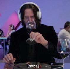 Keanu Reeves, Headphones, Wine, Tumblr