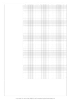 a sheet of graph paper with lines on the top and bottom, as well as an empty