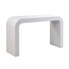 an arch shaped white table on a white background