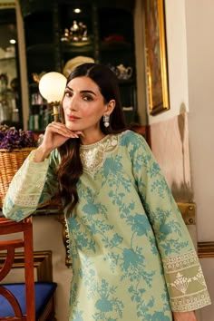 DRESS Gala Designs, Simple Frock, Apple Green Color, Stitching Designs, Simple Long Dress, Simple Frock Design, Simple Frocks, Pakistani Clothes