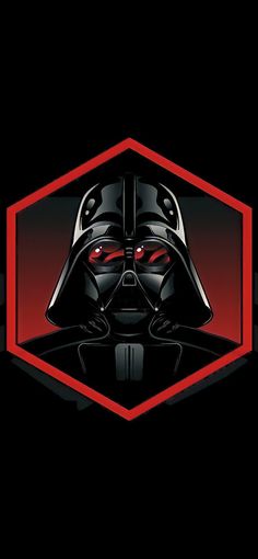 darth vader helmet with red eyes on black background