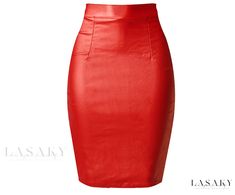 Lasaky - Bold Statement Maxi Skirt High Waist Jumpsuit, Hot Skirts, Wrap Around Skirt, Estilo Punk, Bootcut Pants, Red Jumpsuit, Leather Denim, Style Punk, Shirt Dress Casual