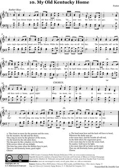 an old kentucky home sheet music