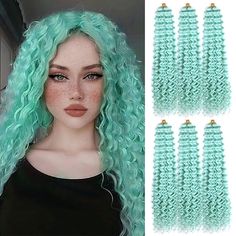 PRICES MAY VARY. Crochet Hair Extensions Material: FEILIMEI Deep Wave Crochet Hair is Made by High Quality Synthetic Fiber.Tangle-free,Light Weight,Soft and Smooth as Human Hair. Quick to Install, Braid Hair & Easy Style to Shawl Hair, Ponytail According to Your Preference. Curly Crochet Hair Size & Weight: 22inch, 90g/Pack, 28inch,110g/Pack, 1Pack/Lot.Wash and Protect Wavy Crochet Hair Like Your Own Hair,You Can Spray More Water or Essential Oil to Hair Care Before Installation, Will Be Better Deep Wave Crochet Hair, Ocean Wave Crochet, Curly Braiding Hair, Wavy Crochet, Curly Crochet Hair, Ocean Wave Crochet Hair, Deep Wave Hair, Wave Crochet, Braiding Hair Extensions