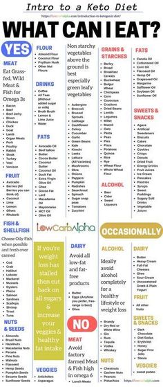 Intro to a Ketogenic Diet, What can I eat on Keto List Of Foods, What Can I Eat, Diets For Beginners, Diet Food List, Diet Help, Diet Keto, Ketogenic Recipes