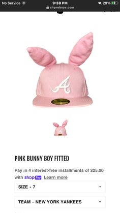 Custom Fitted Hats, Cute Online Clothing Stores, Hat Aesthetic, Cute Clothing Stores, Bunny Hat, Amazon Clothes, Girly Accessories, Clothing Websites