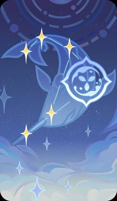 an image of a cartoon character flying through the air with stars in the night sky