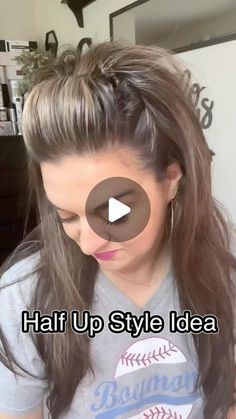 Gina Dinko on Instagram: "An easy twist on a half up style! Just a handful of Bobby pins for this one! ❤️ #hair #hairhack #hairstyle #hairtutorial #easyhairstyles #ginadinko ￼" Easy Bobby Pin Hairstyles, How To Bobby Pin Hair, Bobbi Pin Hairstyles, Easy Half Up Half Down Hairstyles, Gina Dinko, Bobby Pin Curls, Pinned Hairstyles, Fast Easy Hairstyles