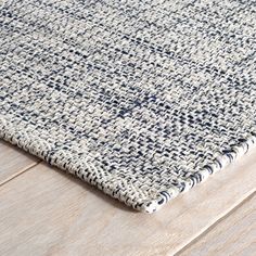 {"Add some timeless style to your home with the Marled Cotton Indoor rug. Indigo, gray, and ivory yarns are mixed and woven together to create the unique marled effect of this woven cotton area rug, a perfect fit for the bedroom, office, living room, or stairs. 100% Cotton Handwoven Rug Pad Recommended Indoor use only Due to the handmade nature of our rugs, they may vary slightly in size and/or color Pile height 0. 25 in. Made in India | Marled Handwoven Cotton Rug - Indigo, 6' x 9' - Blue, Size Crystal Lake Michigan, Nautical Rugs, Maine Cottage, Dash And Albert Rugs, Annie Selke, Cheap Rugs, Dash And Albert, The Company Store, Flat Woven Rug