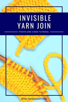 the invisible yarn joinr is shown in yellow