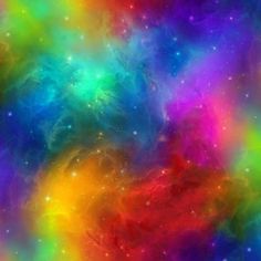 an image of colorful space with stars in the background