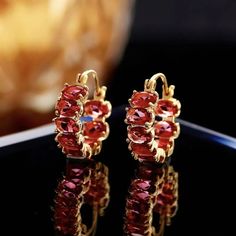 Red Zircon Crystal Hoop Earrings with S925 Silver Pin – Huge Tomato Jewelry Earings, Earrings Model, Earrings Luxury, Crystal Hoop Earrings, Silver Pin, Earring Type, Christmas Earrings, Shape Pattern, Pattern Geometric