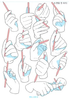 the instructions for how to draw hands with pencils