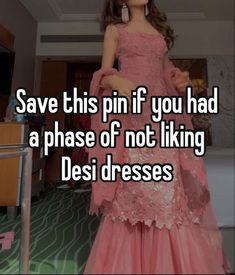 a woman in a pink dress with the words save this pin if you had a phase of