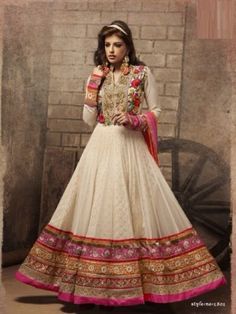 Anarkali-Asian-Dress-Lengha-Sari-Unstitched-Kameez-Eid-Party-Wedding-Bridal Vestido Charro, Orang India, Anarkali Frock, Designer Salwar Kameez, Designer Anarkali Suits, Salwar Kamiz, Designer Anarkali, Desi Clothes, Patiala Salwar