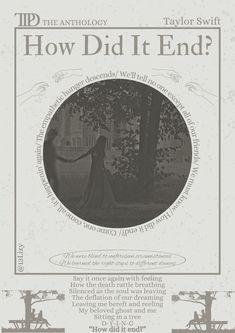 an advertisement for how did it end? with a woman in a long dress holding hands