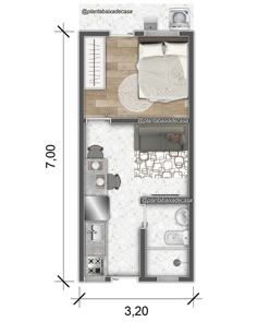 the floor plan for a small apartment