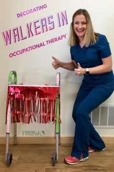 3 Reasons to Decorate a Walker in OT | Seniors Flourish Assisted Living Activities, Memory Care Activities, Walker For Seniors, Senior Living Activities, Nursing Home Activities, Infant Lesson Plans, Occupational Therapy Assistant, Adaptive Equipment