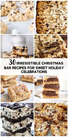 christmas desserts for sweet holiday celebrations with chocolate chip cookies and oatmeal bars