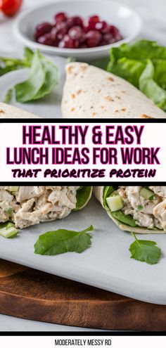 healthy and easy lunch ideas for work that require protein