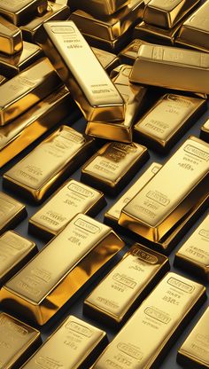 a pile of gold bars sitting on top of each other