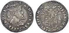 an old silver coin with a crown on it