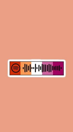 an image of a sound equalizer sticker on a pink background that is very colorful