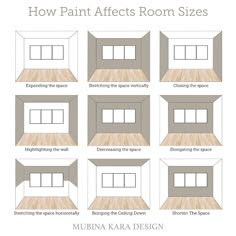 how paint affects room sizes in different rooms