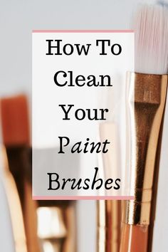 two brushes with the words how to clean your paint brushes