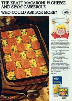 an old advertisement for macaroni and cheese